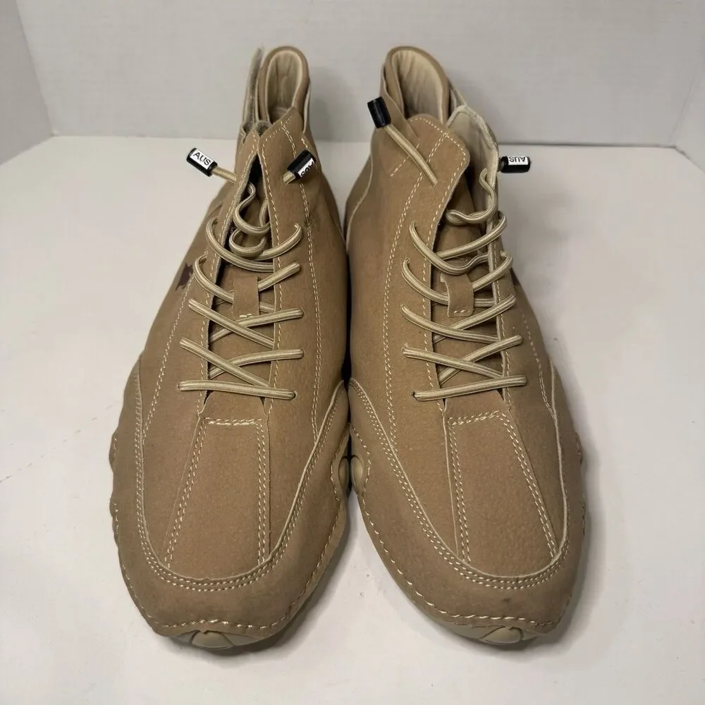 LDECK Barefoot Chukka Boots Mens EU 45 US 11 Tan Suede Minimalist Shoes